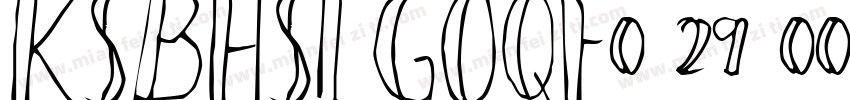 KSBHSLGOQF0 29 00字体转换